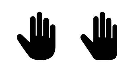 Obraz premium Hand icon vector isolated on white background. Hand gesture. hand stop
