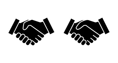 Business handshake icon vector isolated on white background. Handshake icon vector. contract agreement. Trust icon vector. Deal. Done. partnership icon