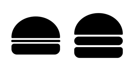 Hamburger icon vector isolated on white background. Burger and hamburger icon. Fast food vector icon