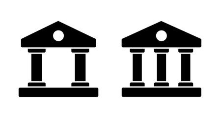 Bank icon vector isolated on white background. bank vector icon, museum, university
