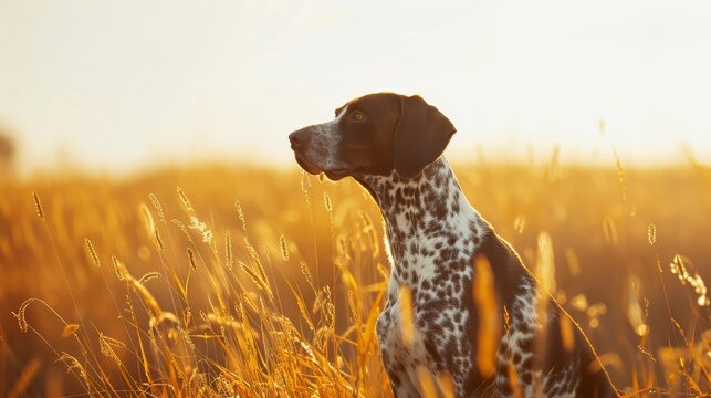 Golden shops pointer dog