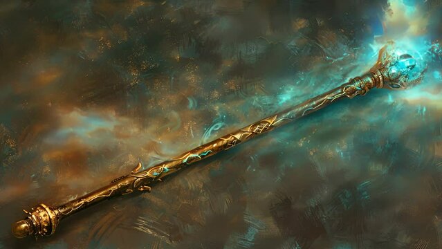 A tarnished bronze staff once wielded by a powerful sorcerer imbued with the ability to control the elements.