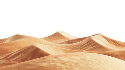 The sand dunes on transparent background