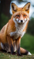 Obraz premium Red Fox in a Forest