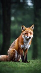 Fototapeta premium Red Fox in a Forest