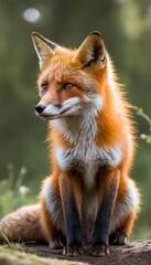 Fototapeta premium Red Fox in a Forest