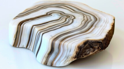 A large piece of wood with a white and brown striped pattern, texture backdrop for overlay