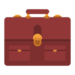 Elegant briefcase flat design vector illustration