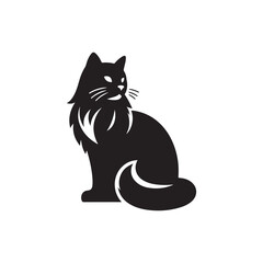 Fototapeta premium Set of black cats looking out the window. Collection of cartoon cats peeking of the corner. Funny peeking pets. Playful kitten. Vector illustration on white background.