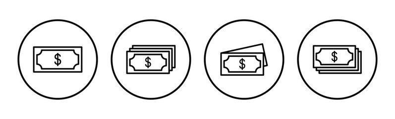 Money icon set. Money vector icon.