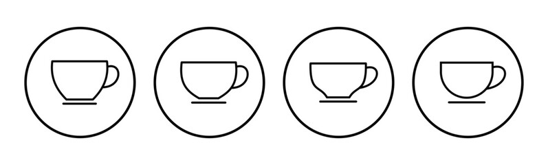 Coffee cup icon set. cup a coffee icon vector.