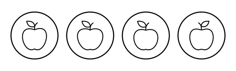 Apple icon set. Apple vector icon. apple symbols for your web design.