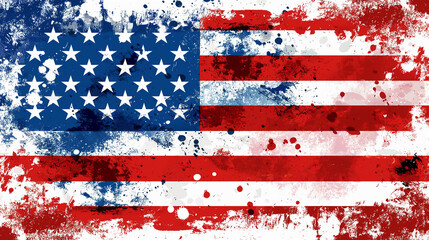 USA flag abstract art
