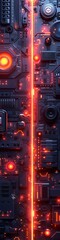 Abstract technology background with dark colors. 