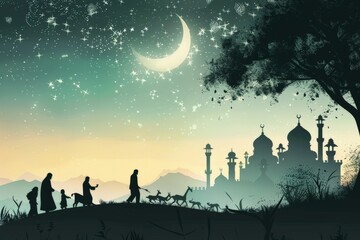 Fototapeta premium background eid islam