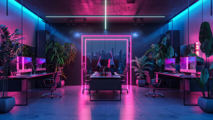  5G Network Tower in a Futuristic City