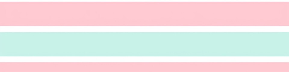 Obraz premium A simple background image featuring three horizontal stripes in pastel pink and mint green colors, banner