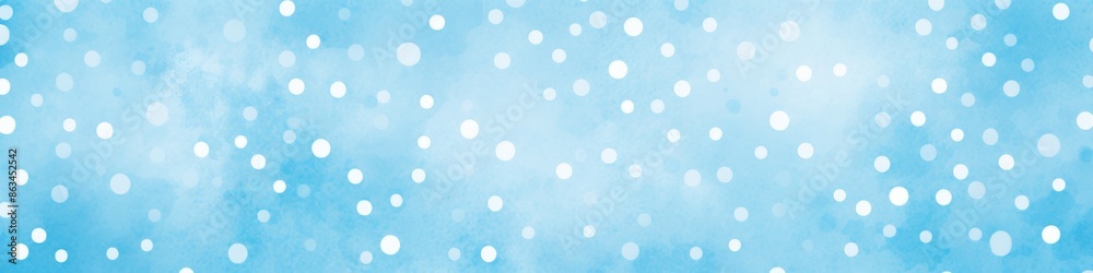 Wall mural of a blue and white polka dot background with a grunge texture, banner - Wall murals
