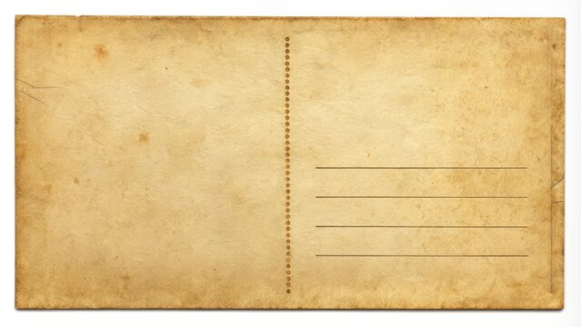 Vintage postcard with blank back side for personalized message, nostalgia, retro, classic, communication, postal, aged