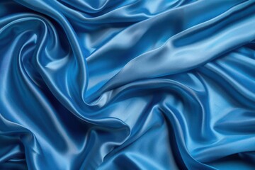 Obraz premium abstract luxurious blue satin fabric background smooth silk texture