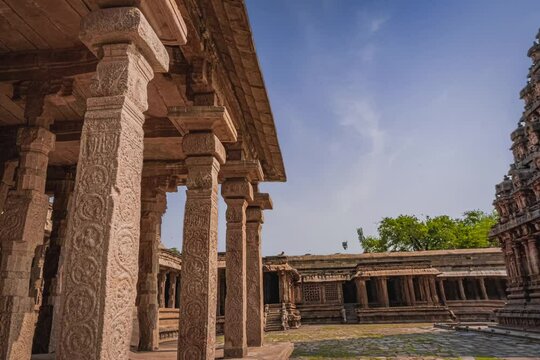 Shri Airavatesvara Temple is a Hindu temple located in Dharasuram, Kumbakonam, Tamil Nadu. It was built by Chola emperor Rajaraja-2. The temple dedicated to Shiva. It is a UNESCO World Heritage Site.	