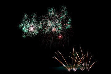Fireworks in the night sky