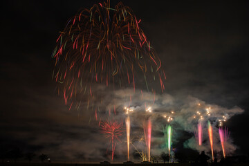 Fireworks in the night sky