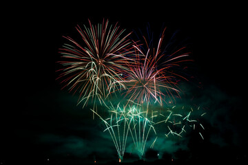 Fireworks in the night sky