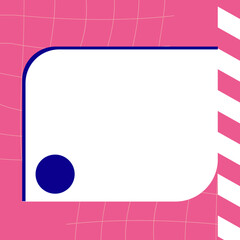 Retro Pop Color Frame Square Border Social Media post