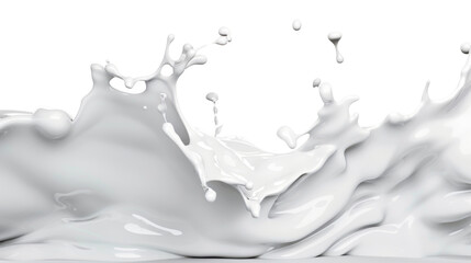 Milk splash on transparent background