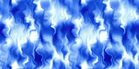 Water blur degrade alcohol ink border background. Seamless liquid flow stripe effect. Distorted tie dye wash variegated fluid blend. Repeat ombre pattern for sea, ocean, nautical maritime backdrop