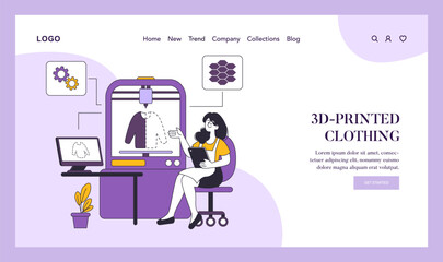 fashion tech. Flat Vector Illustration