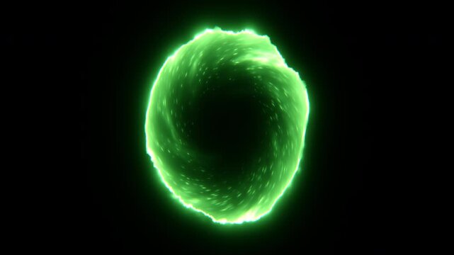 Magical Green Portal Overlay Transparent Background