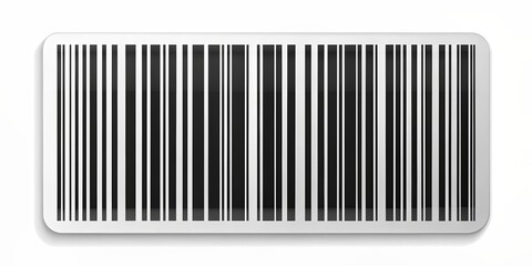 A barcode with black and white stripes