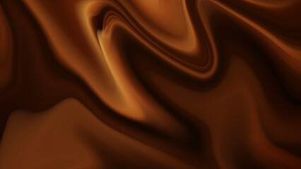 4K Abstract Texture waves of hot chocolate. Deliciously tasty liquid hot chocolate with lava backdrop.