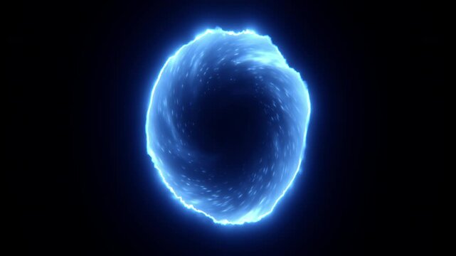 Magical Blue Portal Overlay Transparent Background