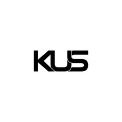 kus typography letter monogram logo design