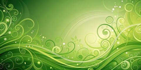 Green abstract background with swirls and gradients , green, abstract, background, design, texture, pattern, artistic, vibrant