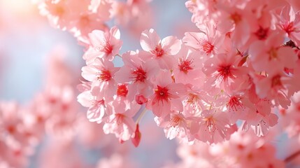 Obraz premium Flowering Cherry Trees in Spring