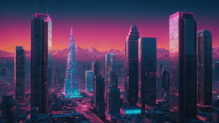 Fototapeta premium futuristic city at night