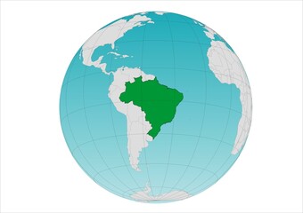 Brasil en el mapamundi