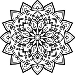 colorful mandala of flowers and shapes 