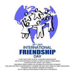 International Friendship day, 30 July, Poster and banner