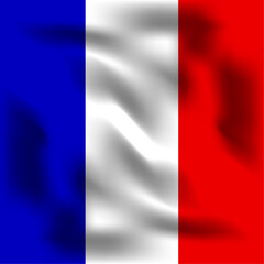 3D France flag vector poster banner template design. France french country national waving flag isolated on white background