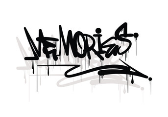 MEMORIES graffiti tag style design