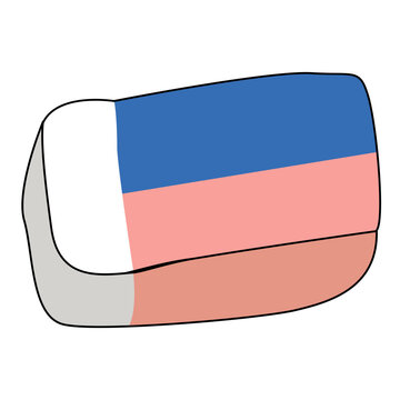 recommend clip art: Cute Eraser Flat design vector. cartoon style.