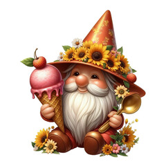 Gnome Clipart, Lychee Gnome Png