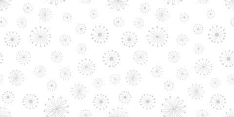 Naklejka premium Scandinavian botanical illustration background. Seamless pattern.Vector. 北欧風有機的なイラストパターン