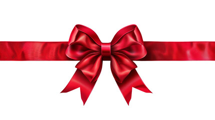 Fototapeta premium Red ribbon on transparent background