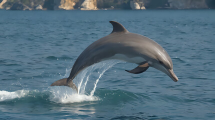 Naklejka premium dolphin jumping out of the water